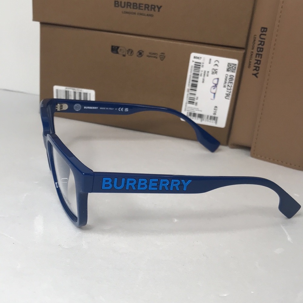 Authentic Burberry Charlie Demo Rectangular Men's Eyeglasses BE2379U 4058 55 - Picture 6 of 14